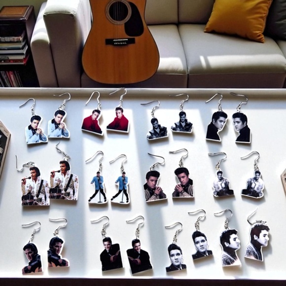 🎸 Rock Your Style: Elvis Presley Dangle Earrings – Iconic Vibes in Every Pair! - Picture 10 of 12